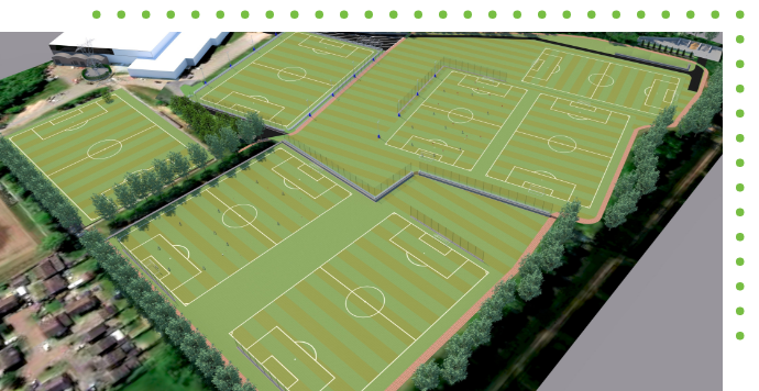 Sports facility aerial view